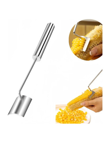 Pelador de maíz JILITSE de acero inoxidable ergonómico 25 cm