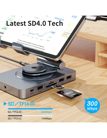 Estación de Acoplamiento USB-C NEWQ NQ-DK-05 11 en 1 con Cargador 65W Estación de Acoplamiento USB-C NEWQ NQ-DK-05 11 en 1 con Cargador 65W