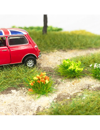 Woohome Hierba Artificial 32 PCS Flores Rojas para Diorama