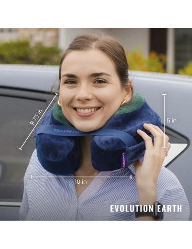 Almohada de Viaje Cabeau Evolución Tierra - Soporte 360