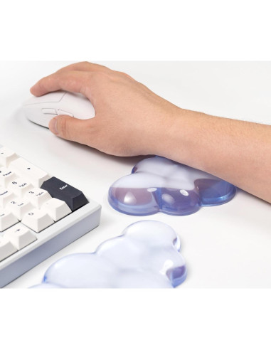 Conjunto Reposamuñecas Gel Ergonómico Sumgsn Azul Claro