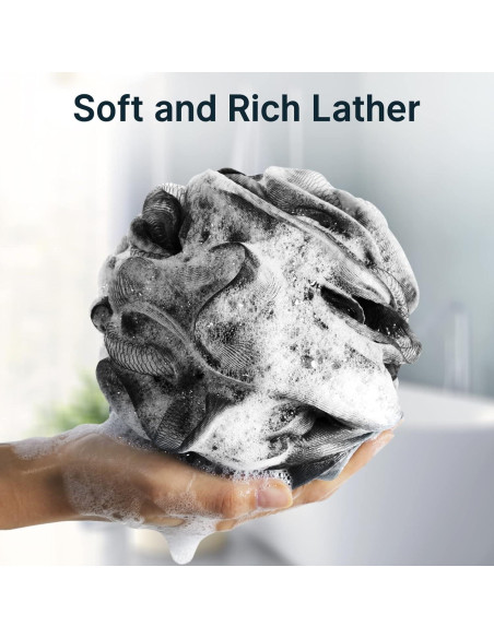 Esponjas de Lufa AmazerBath Set de 3 Clásicas Negro y Blanco Esponjas de Lufa AmazerBath Set de 3 Clásicas Negro y Blanco