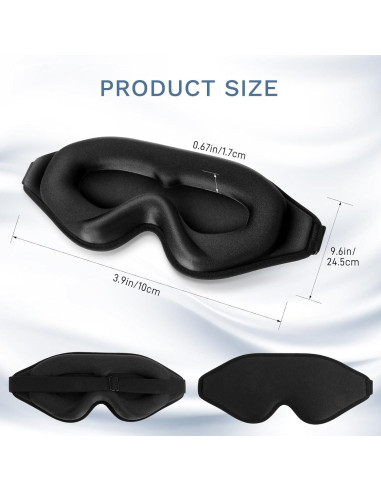 Máscara de Sueño 3D FlyCoco para Ojos - Bloqueo Total de Luz