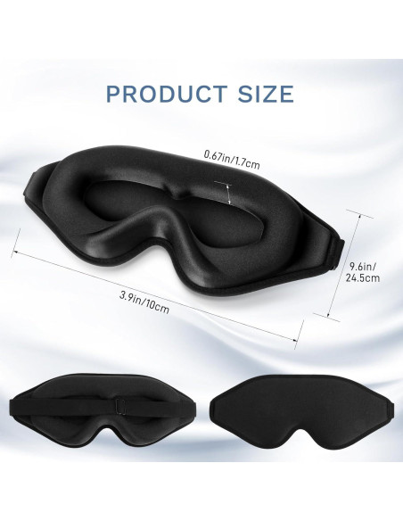 Máscara de Sueño 3D FlyCoco para Ojos - Bloqueo Total de Luz Máscara de Sueño 3D FlyCoco para Ojos - Bloqueo Total de Luz