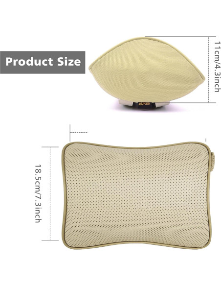 Almohada de Cuello Aukee de Espuma Viscoelástica Beige Almohada de Cuello Aukee de Espuma Viscoelástica Beige