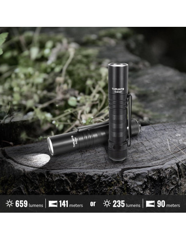 Linterna Mini ThruNite Saber 659 Lúmenes Recargable Negra 2PCS