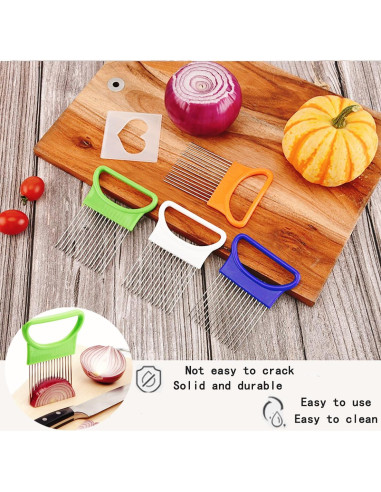 Cortador de Cebolla YVPSI 4pcs Acero Inoxidable con Funda