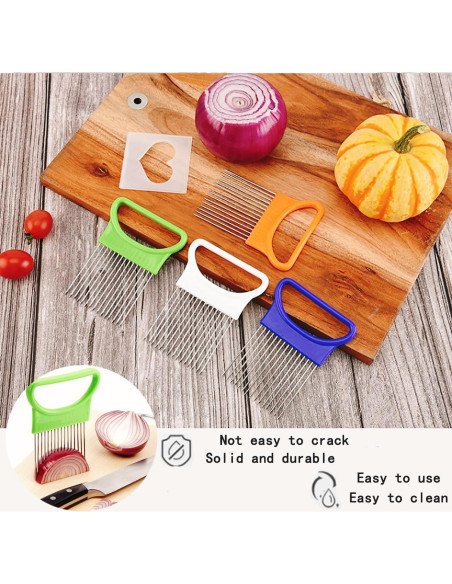 Cortador de Cebolla YVPSI 4pcs Acero Inoxidable con Funda Cortador de Cebolla YVPSI 4pcs Acero Inoxidable con Funda