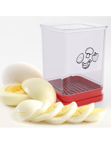 Cortador de Frutas TEWODILA Manual 1 PCS Rojo Acero Inoxidable