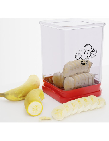 Cortador de Frutas TEWODILA Manual 1 PCS Rojo Acero Inoxidable