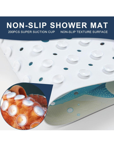Alfombrilla de Baño Antideslizante XIYUNTE 101.6x40.6cm Ballena