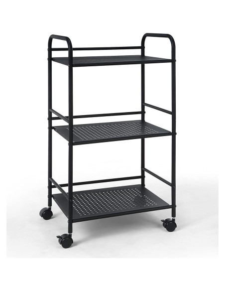 Carro de Almacenamiento Rodante SunnyPoint 3 Niveles Negro Carro de Almacenamiento Rodante SunnyPoint 3 Niveles Negro