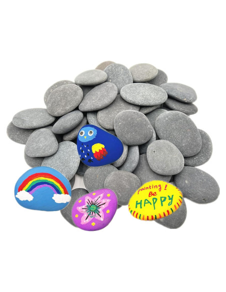50PCS Rocas Naturales para Pintar Lifetop - Medianas y Pequeñas 50PCS Rocas Naturales para Pintar Lifetop - Medianas y Pequeñas