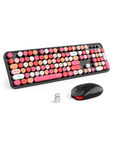Combo Teclado y Ratón Inalámbrico MOFii Retro USB 2.4GHz