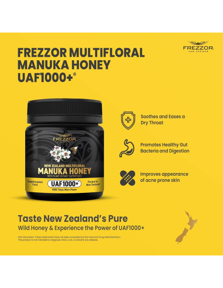 Miel Multifloral Cruda FREZZOR 250g UAF1000+ Antioxidante Miel Multifloral Cruda FREZZOR 250g UAF1000+ Antioxidante