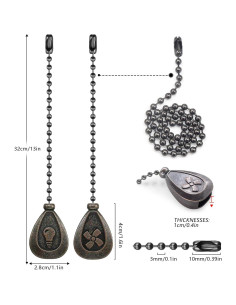 Juego de Cadenas de Tirar Dotlite para Ventilador de Techo 30.48cm 2