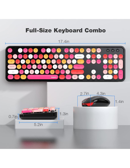 Combo Teclado y Ratón Inalámbrico MOFii Retro USB 2.4GHz Combo Teclado y Ratón Inalámbrico MOFii Retro USB 2.4GHz