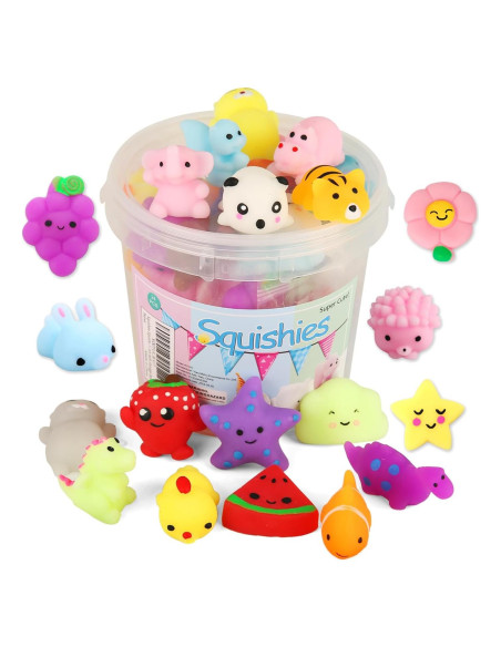Juguete Squishy 24 Piezas Kingyao Alivio Estrés Kawaii Juguete Squishy 24 Piezas Kingyao Alivio Estrés Kawaii