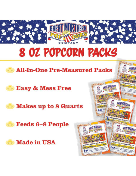 Paquete de Palomitas Gourmet 10.75oz - Great Northern Popcorn - 24 Unidades Paquete de Palomitas Gourmet 10.75oz - Great Northern Popcorn - 24 Unidades