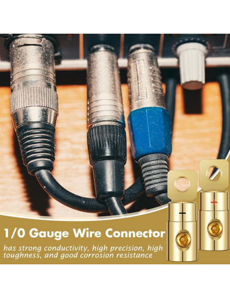 4 Terminales de Anillo 1/0 AWG MorningRo Dorados 4 Terminales de Anillo 1/0 AWG MorningRo Dorados