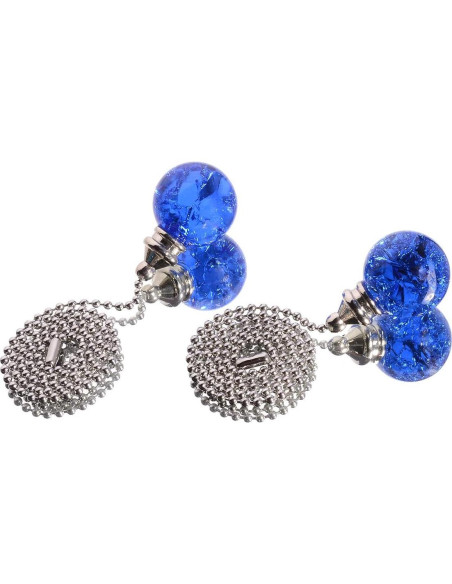 Cadena de Tirar de Cristal Azul LONGSHENG 50cm 2 Piezas Cadena de Tirar de Cristal Azul LONGSHENG 50cm 2 Piezas