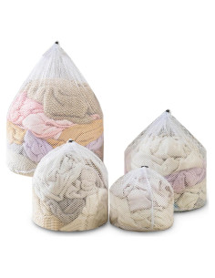 Bolsa de Lavandería de Malla LUNHAJIN 4 Piezas - Resistente