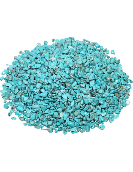 Piedras Trituradas de Howlite Turquesa SUNYIK 460g Irregulares Piedras Trituradas de Howlite Turquesa SUNYIK 460g Irregulares