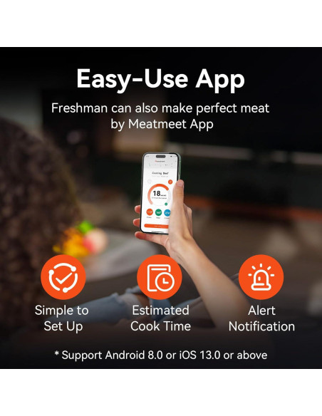 Termómetro de Carne Inalámbrico Meatmeet Pro, Bluetooth y WiFi Termómetro de Carne Inalámbrico Meatmeet Pro, Bluetooth y WiFi