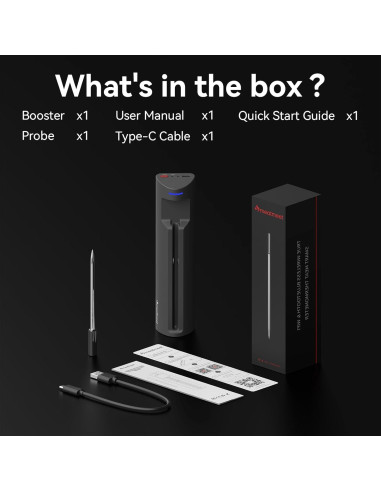 Termómetro de Carne Inalámbrico Meatmeet Pro, Bluetooth y WiFi