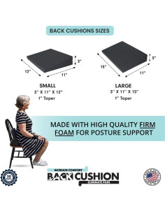 Cojín de Respaldo Lumbar Firme Custom Cushion 38 cm 2