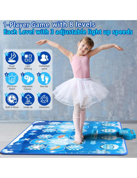 Alfombra de Baile Electrónica Jiaxin para 2 Jugadores - Azul Alfombra de Baile Electrónica Jiaxin para 2 Jugadores - Azul