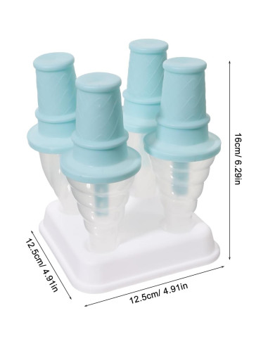 Molde para Paletas DOITOOL de Silicona Reutilizable 4 Piezas