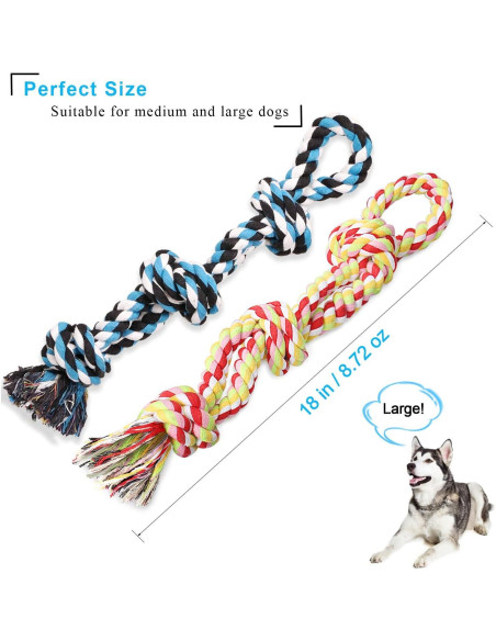 Juguetes de Cuerda para Perros UPSKY - 2 Paquetes, 45.72cm Juguetes de Cuerda para Perros UPSKY - 2 Paquetes, 45.72cm