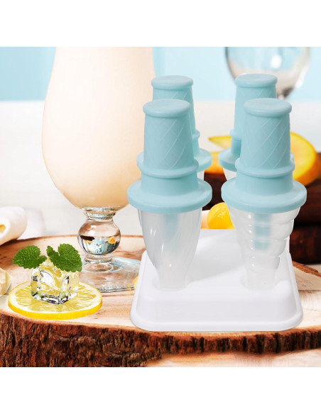 Molde para Paletas DOITOOL de Silicona Reutilizable 4 Piezas Molde para Paletas DOITOOL de Silicona Reutilizable 4 Piezas