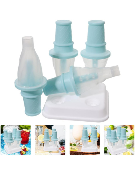 Molde para Paletas DOITOOL de Silicona Reutilizable 4 Piezas Molde para Paletas DOITOOL de Silicona Reutilizable 4 Piezas