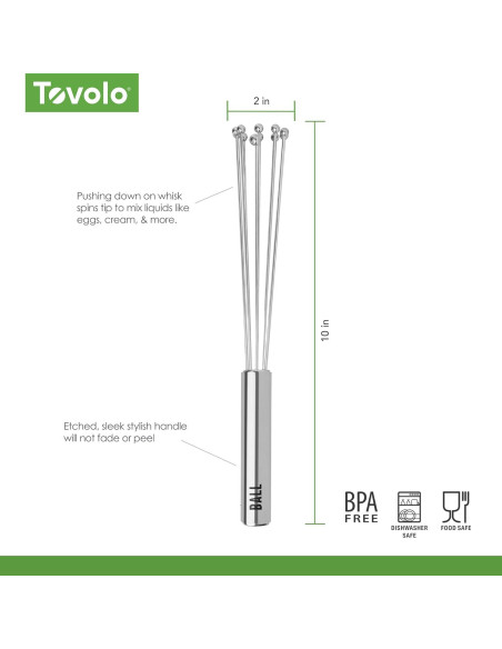 Batidor de Bola Tovolo de Acero Inoxidable 28 cm Apto Lavavajillas Batidor de Bola Tovolo de Acero Inoxidable 28 cm Apto Lavavajillas