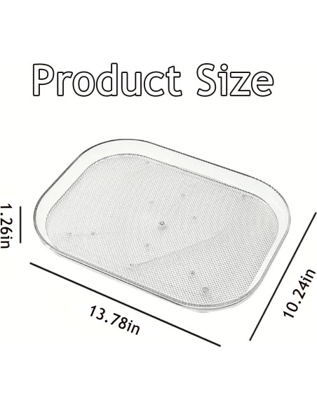 Organizador Giratorio para Refrigerador QIYUNI 35cm x 26cm Transparente Organizador Giratorio para Refrigerador QIYUNI 35cm x 26cm Transparente