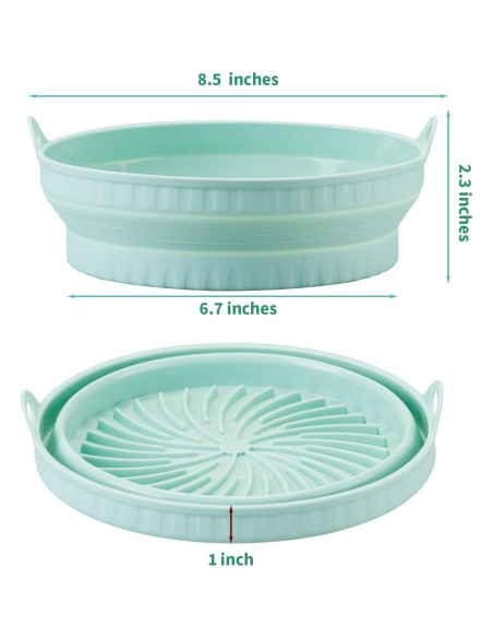 Forros de Silicona RllyGrt 20 cm Plegables para Freidora de Aire Forros de Silicona RllyGrt 20 cm Plegables para Freidora de Aire