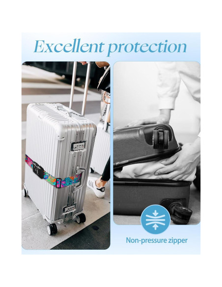 Correa de Equipaje Slohif con Cerradura TSA Ajustable 50-84 cm Correa de Equipaje Slohif con Cerradura TSA Ajustable 50-84 cm