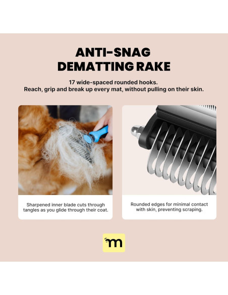 Cepillo Deshedding MalsiPree 2 en 1 para Perros Medianos y Grandes Cepillo Deshedding MalsiPree 2 en 1 para Perros Medianos y Grandes