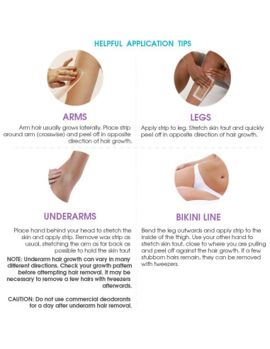 Tiras de Cera Corporal Surgi - 14 Unidades Doble Cara con Gel Calmante