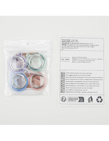 Paquete de 4 fundas protectoras para AirTag DDJ - Silicona
