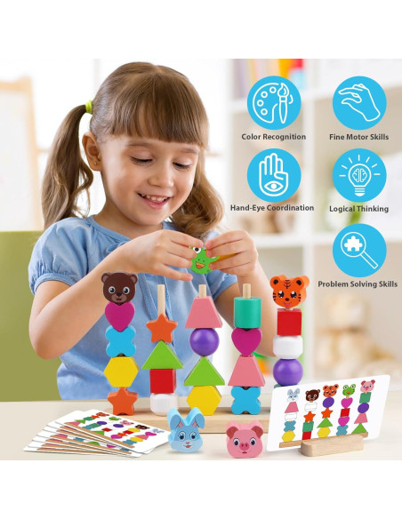 Juguete Montessori Vinlon Set de Animales para Apilar 22.5x5x17cm Juguete Montessori Vinlon Set de Animales para Apilar 22.5x5x17cm