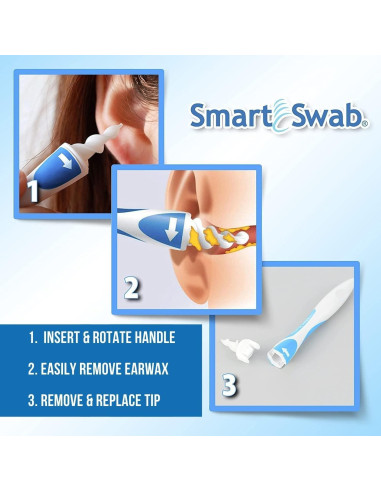 Kit Limpiador de Oídos Smart Swab - 16 Puntas Reemplazables