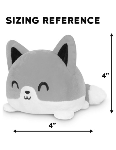 Peluche Reversible Zorro TeeTurtle Aqua 11.4 cm - Suave y Divertido