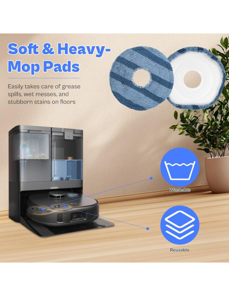 21 Piezas Repuesto Eufy X10 Pro Omni - Cepillo, Filtros, Mopas 21 Piezas Repuesto Eufy X10 Pro Omni - Cepillo, Filtros, Mopas