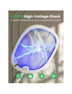 Raqueta Eléctrica YISSVIC Zapper Plegable 2 en 1 1800mAh 2