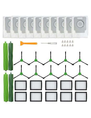 Accesorios LOVECO para iRobot Roomba I y J - 2 Rodillos, 10 Filtros