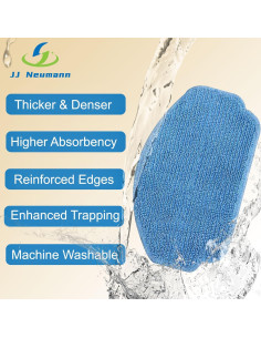 Accesorios para Aspiradora Robot JJ Neumann BR150/BR151 - 8 Mopas de Microfibra 2