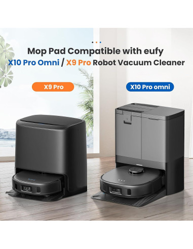 8 Almohadillas de Mopa AnDongo para Eufy X10 Pro Omni/X9 Pro